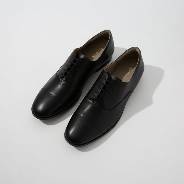 RĒDEN Men's Intention Lace-Up Oxford Shoe Black Leather