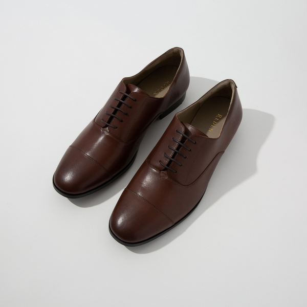 RĒDEN Men's Intention Lace-Up Oxford Shoe Chocolate Leather