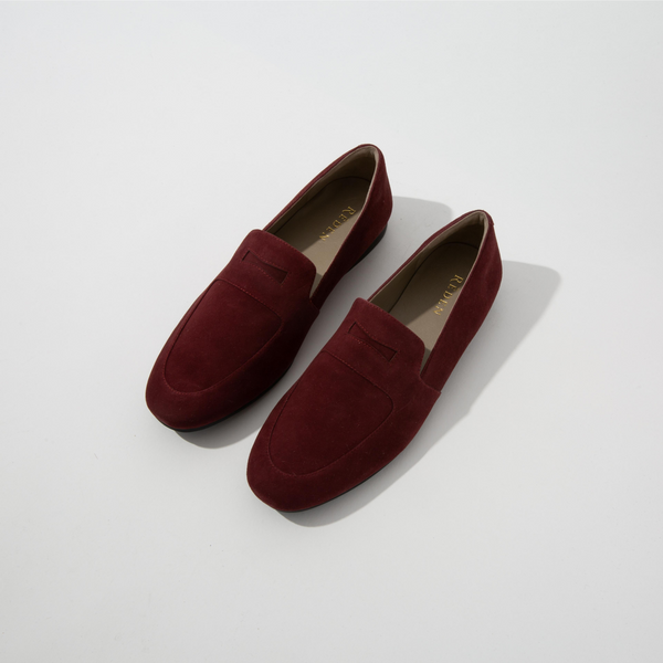 RĒDEN Women's Purpose Loafer Burgundy Suede