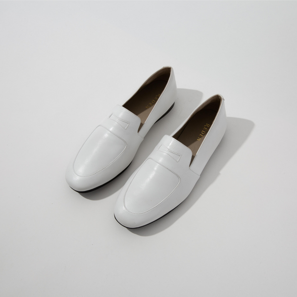 RĒDEN Women's Purpose Loafer White Leather